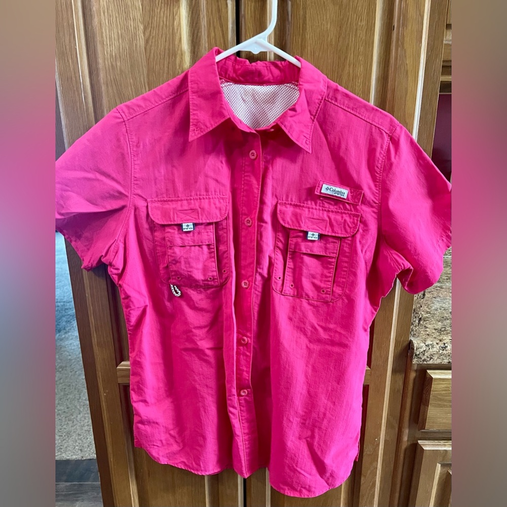 Columbia Fuchsia Button-Up Shirt